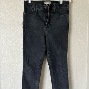Madewell High Rise skinny 10” Black Denim Jeans